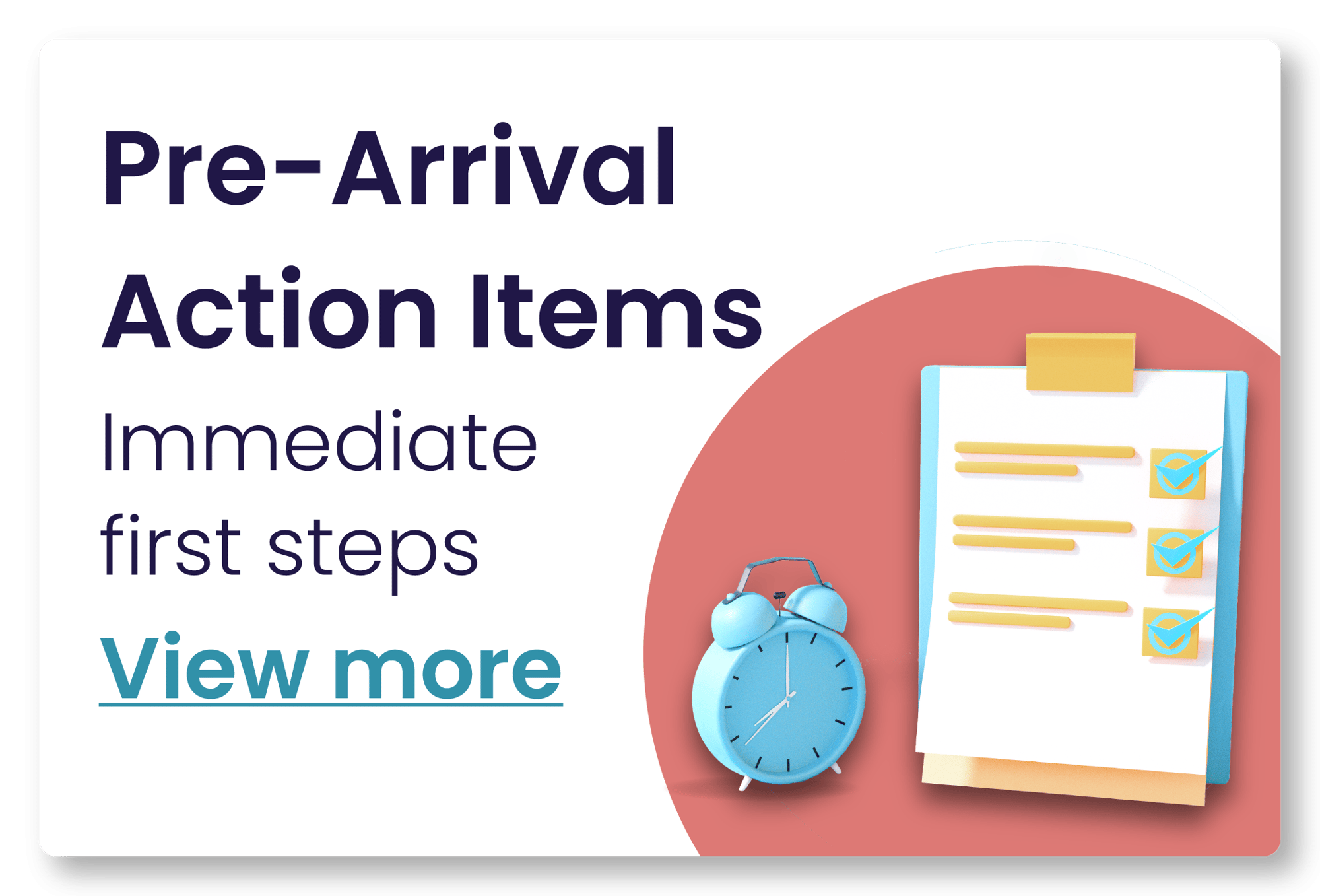 Pre-Arrival Action Items