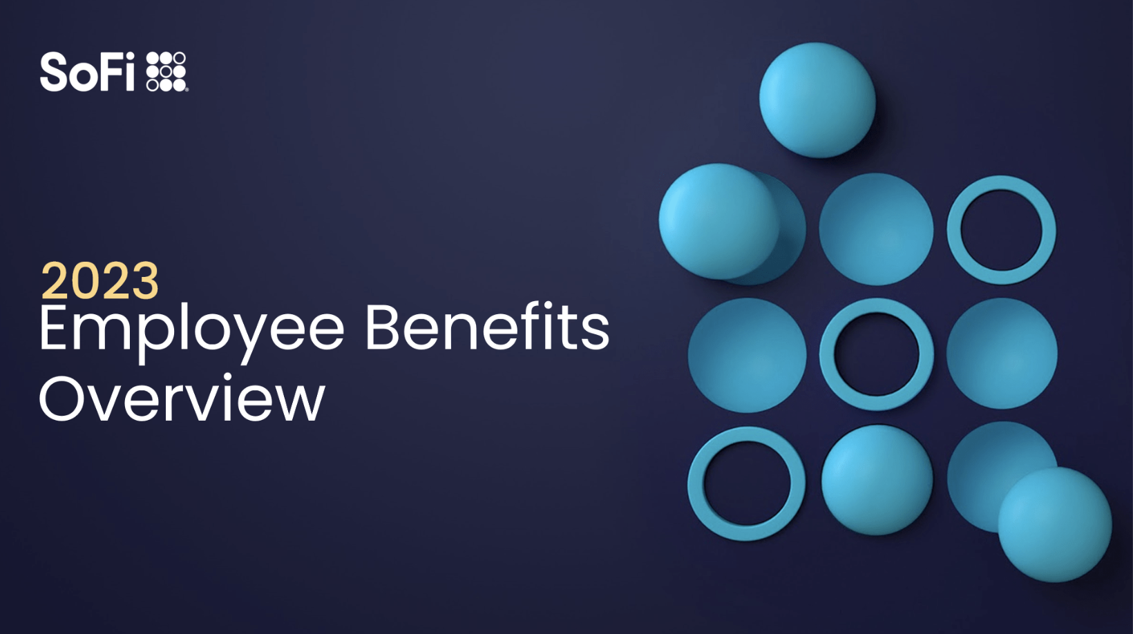 The words Employee Benefits Overview next to the SoFi Logo