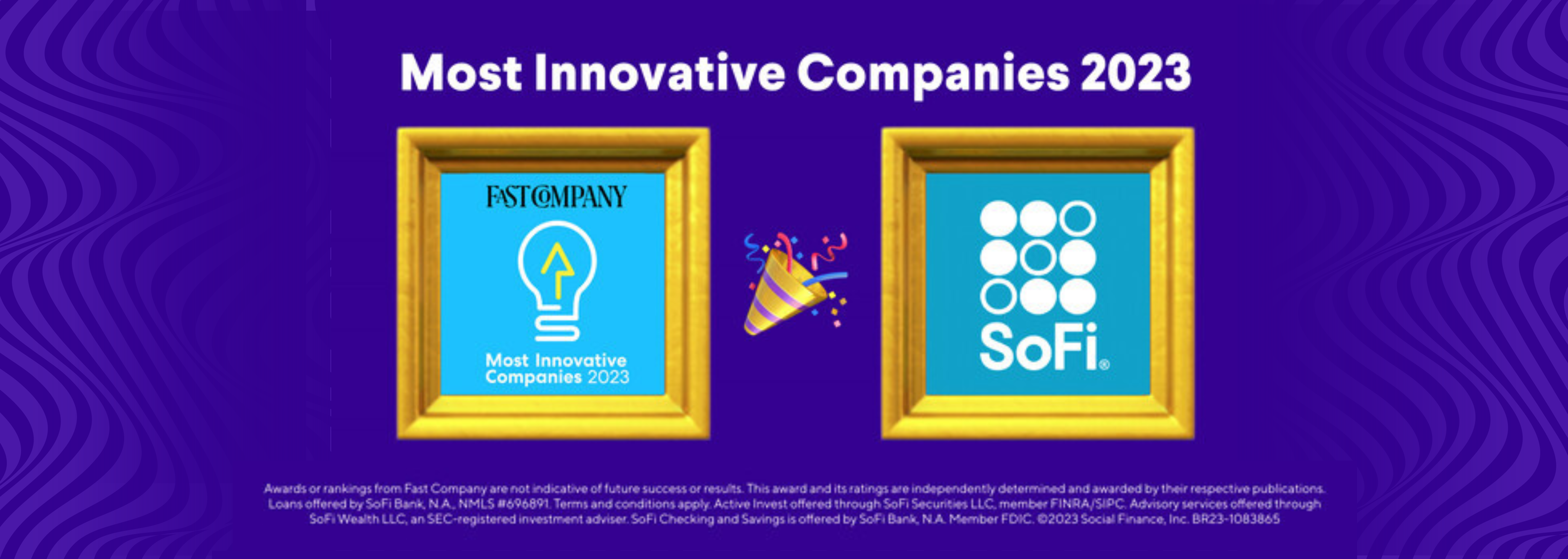 SoFi Employee Appreciation Day Banner saying Most Innovative Companies 2023-1